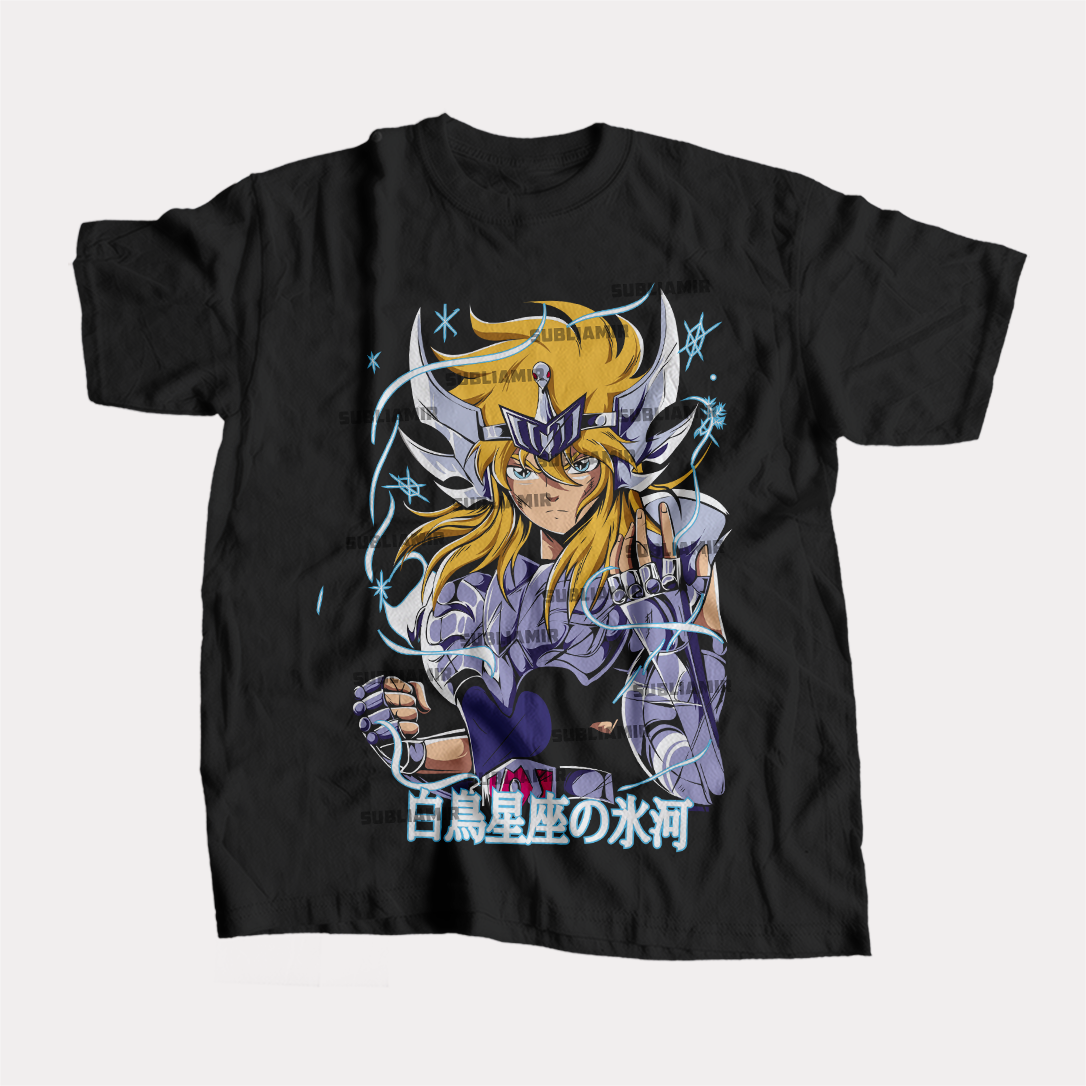 CABALLEROS DEL ZODIACO - HYOGA DE CISNE- POLO MANGA CORTA