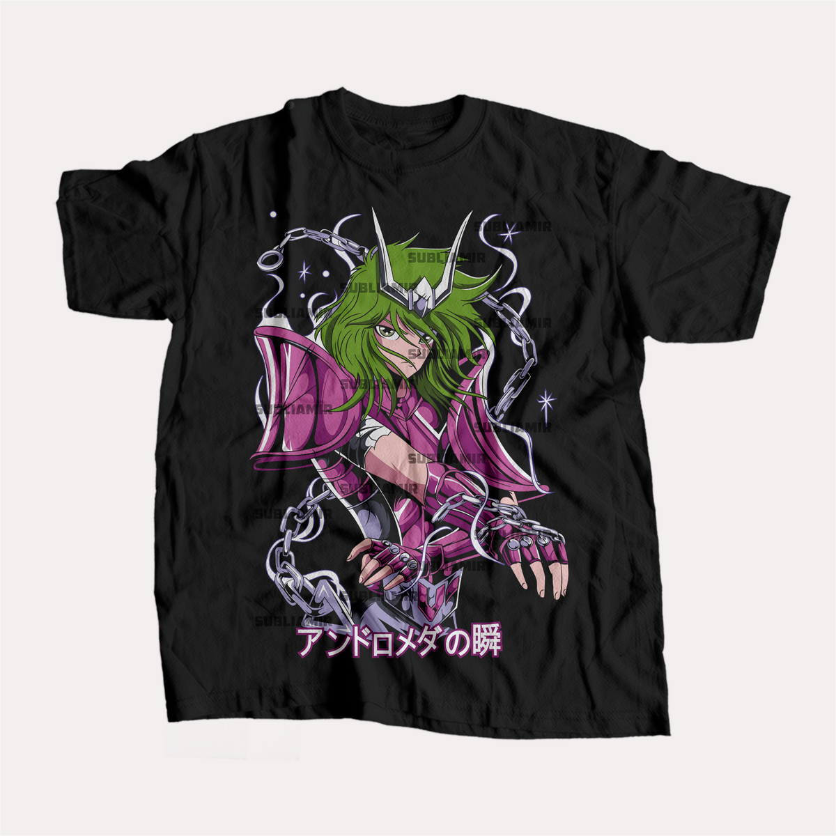 CABALLEROS DEL ZODIACO - SHUN DE ANDRÓMEDA - POLO MANGA CORTA