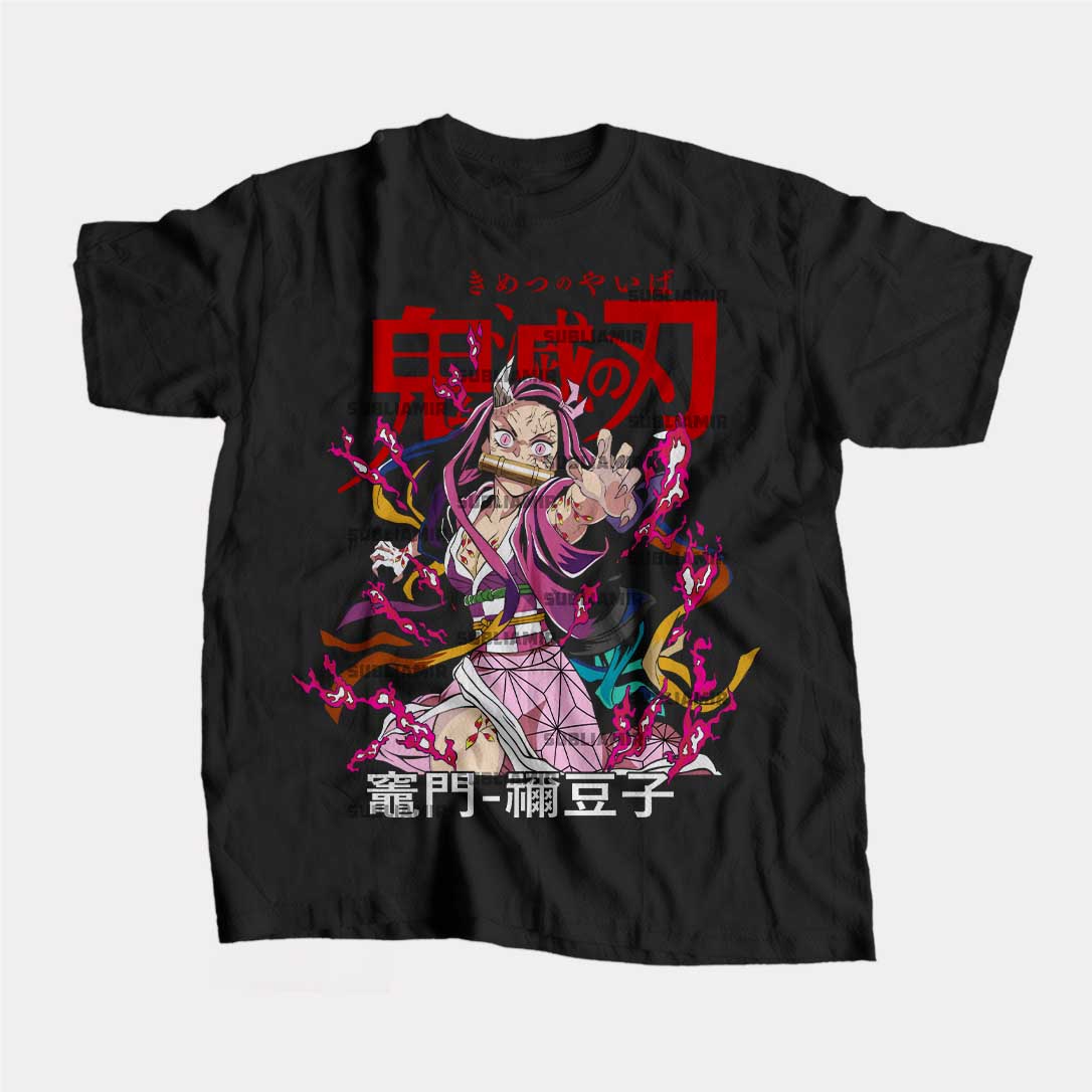 KIMETSU NO YAIBA - NEZUKO KAMADO   - POLO MANGA CORTA