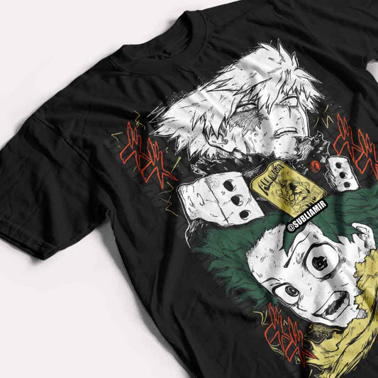 BOKU NO HERO ACADEMIA - DEKU & BAKUGO  - POLO MANGA CORTA