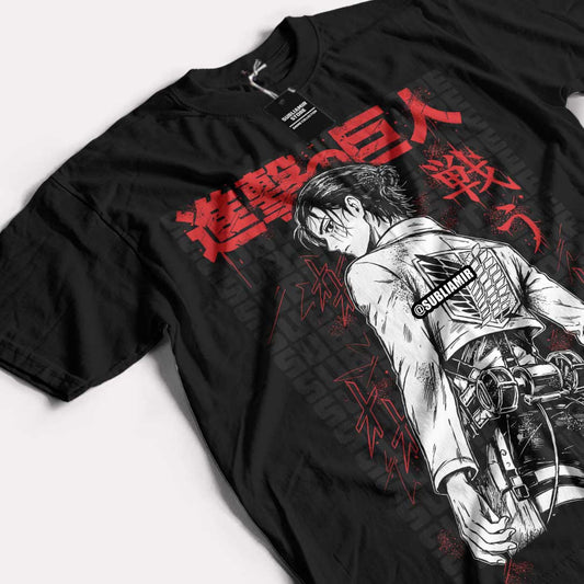 SHINGEKI NO KYOJIN - EREN YEAGER - POLO MANGA CORTA